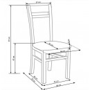 Стул HALMAR GERARD 2 темный орех/TORENT BEIGE